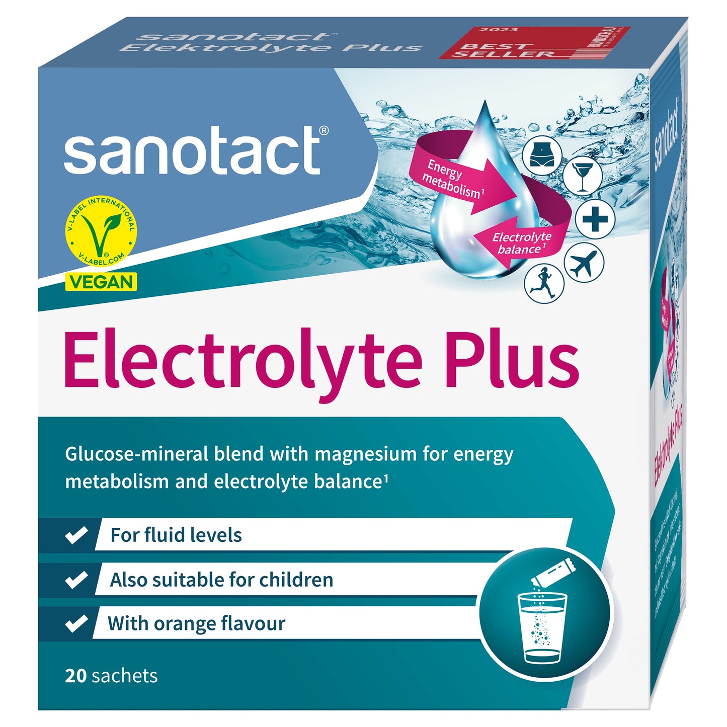 Sanotact ηλεκτρολύτες Plus 20 τμχ, 120 γρ