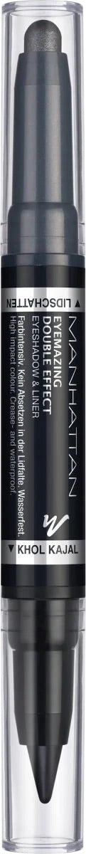 Manhattan Eyeshadow Eyemazing Double Effect & Kohl Kajal 002 Molten Metal, 1.6 g