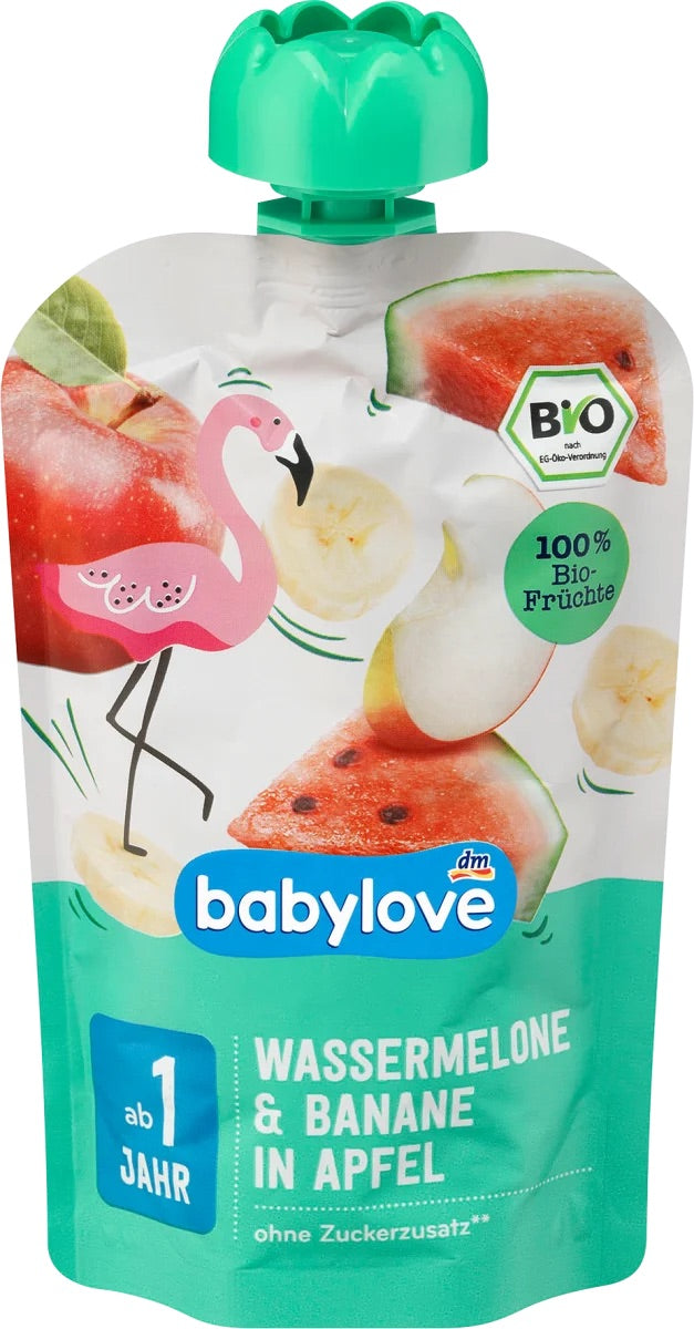 Babylove καρπούζι μπανάνα και μήλο 100 γρ
