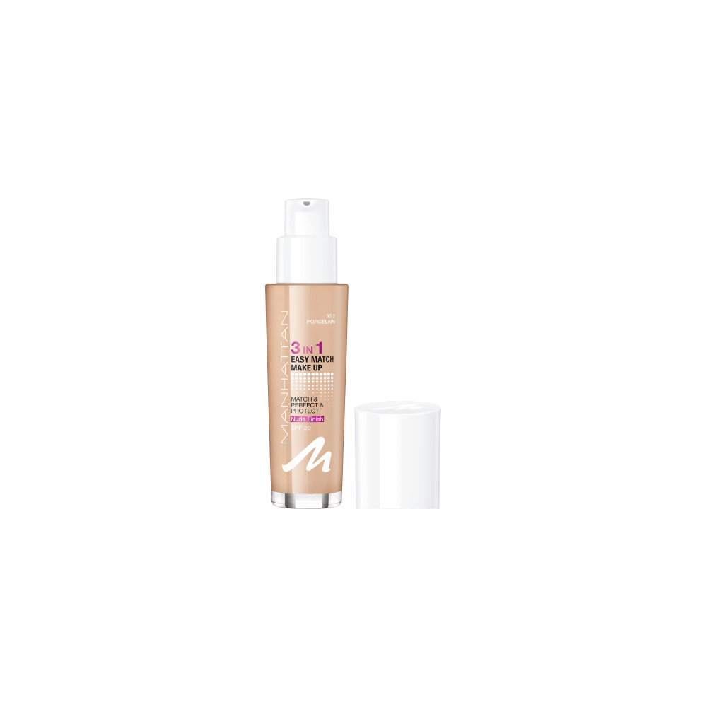 Manhattan Foundation 3in1 Easy Match Rose Beige 36, SPF 20, 30 ml