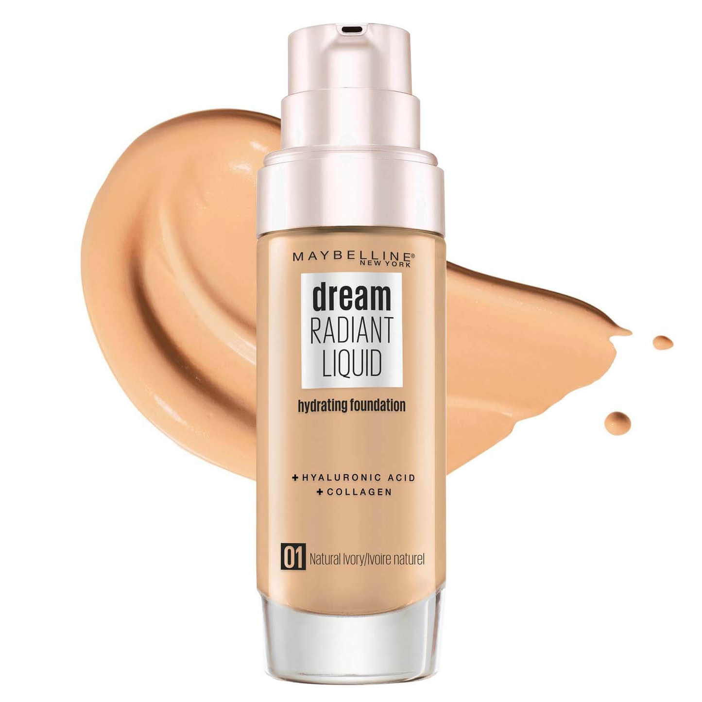 Maybelline New York Foundation Dream Radiant Liquid Hyaluron 30 Sand, 30 ml