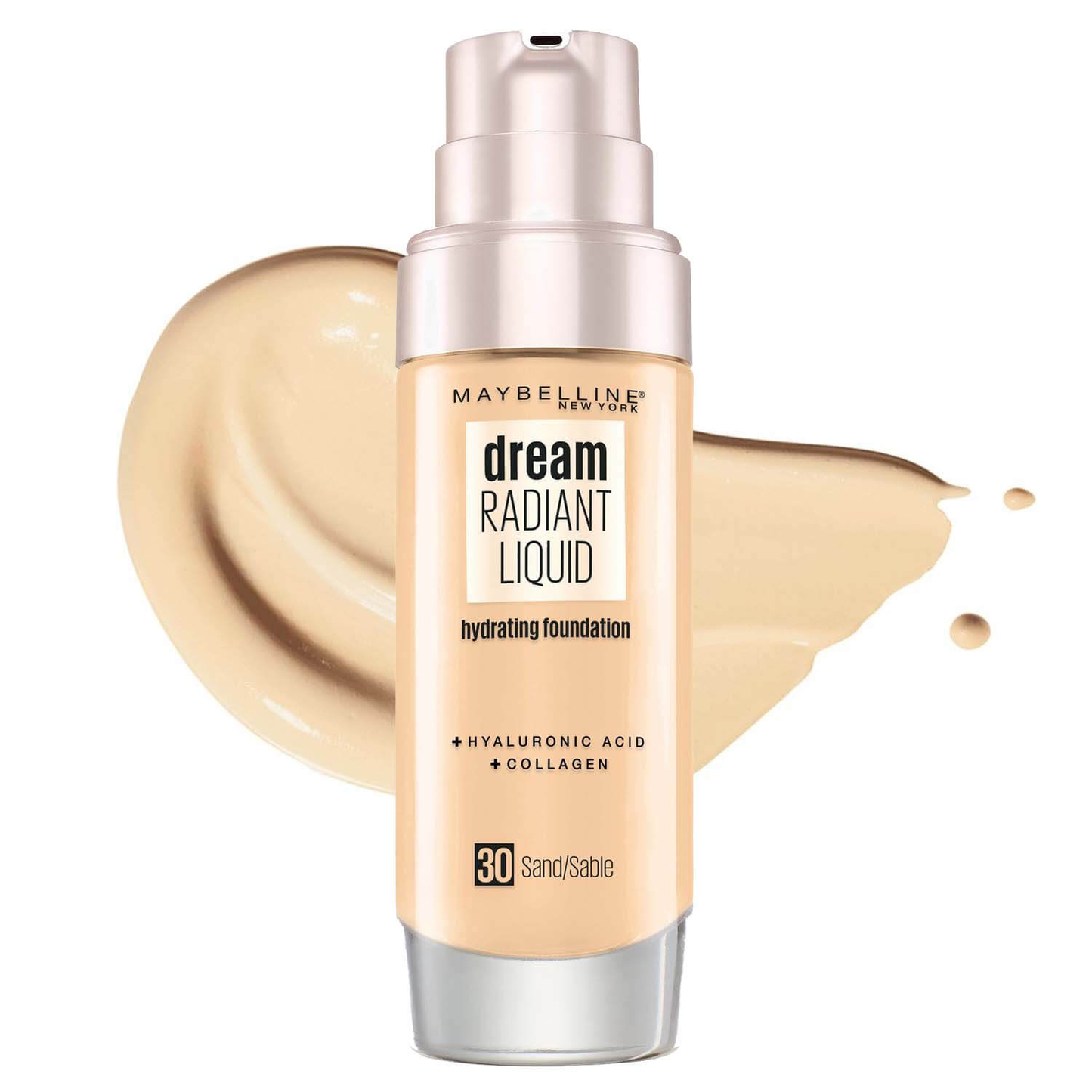Maybelline New York Foundation Dream Radiant Liquid Hyaluron 30 Sand, 30 ml