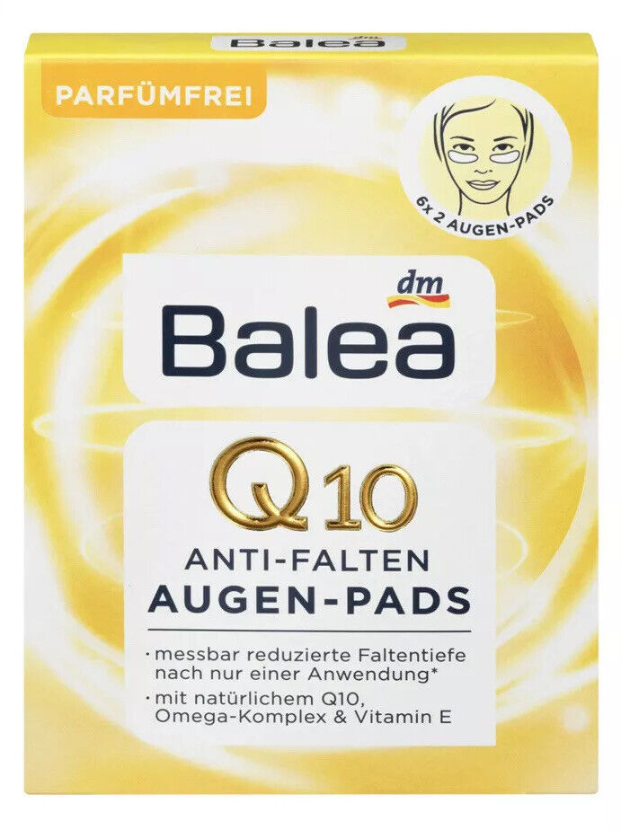 Balea Αντιρυτιδικά επιθέματα ματιών Q10 (6 ζεύγη), 12 τμχ.