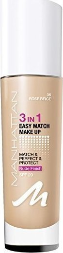 Manhattan Foundation 3in1 Easy Match Rose Beige 36, SPF 20, 30 ml