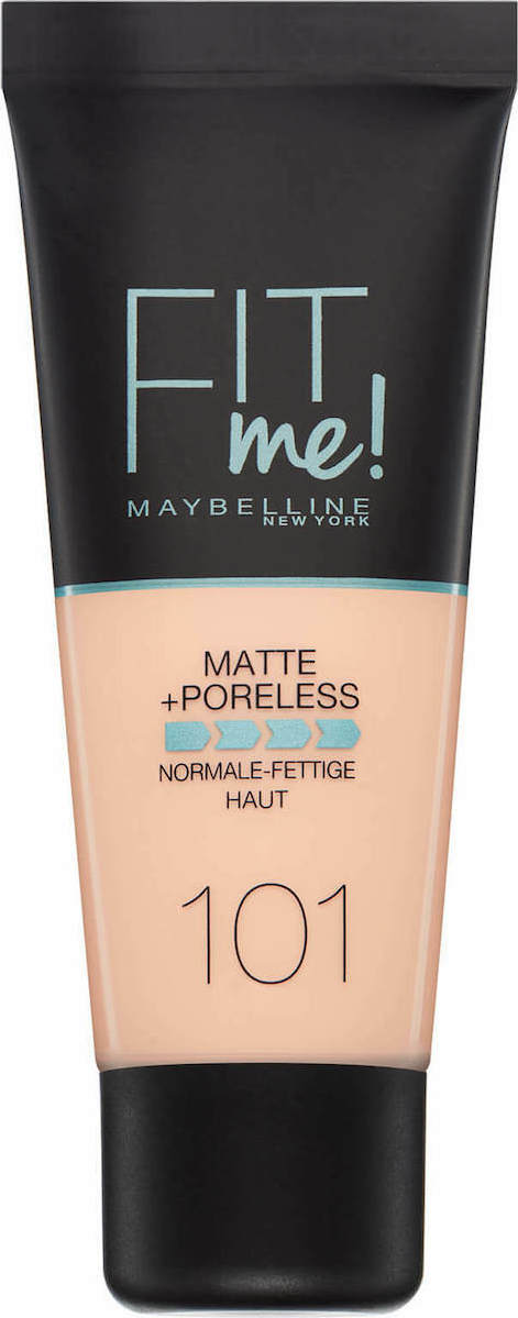 Maybelline New York Foundation Fit Me Matte & Poreless 101 True Ivory, 30 ml