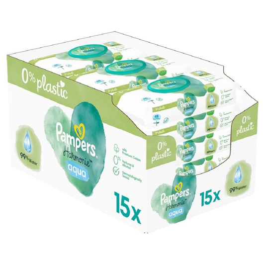 Pampers Υγρά μαντηλάκια Harmonie Aqua (15x48 τμχ), 720 τμχ