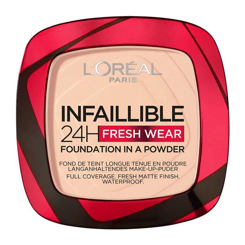 L'oreal Paris Foundation Powder Infallible 24H Fresh Wear 180 Rose Sand, 9 g