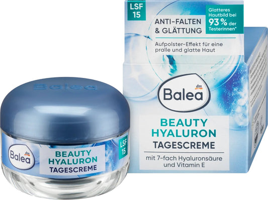 Balea Αντιρυτιδική κρέμα προσώπου Beauty Hyaluron SPF 15, 50 ml