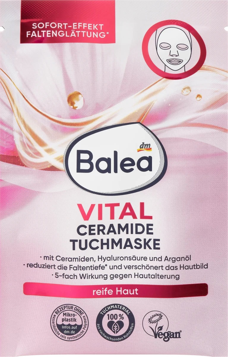 Balea μάσκα προσώπου Vital Ceramide, 1 τμχ