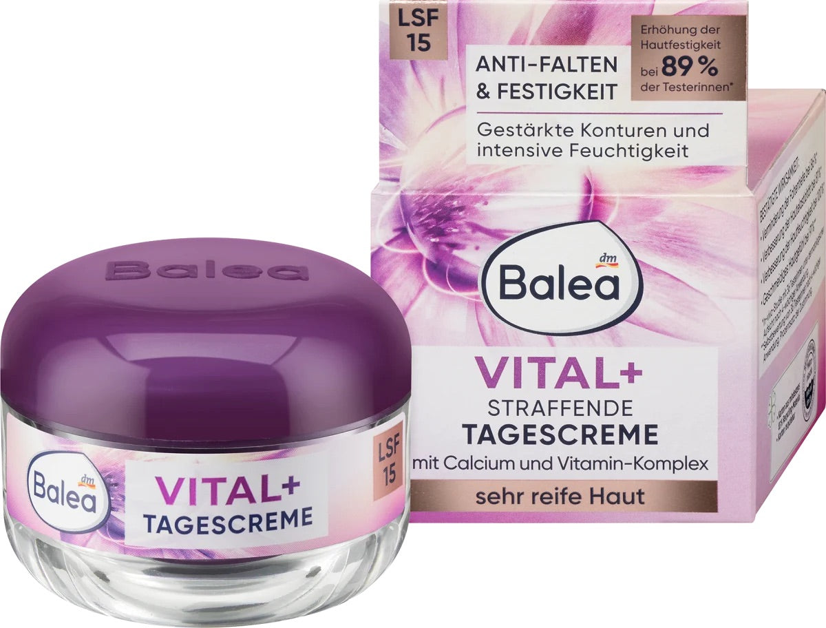 Balea Κρέμα προσώπου Vital + συσφικτική SPF 15, 50 ml