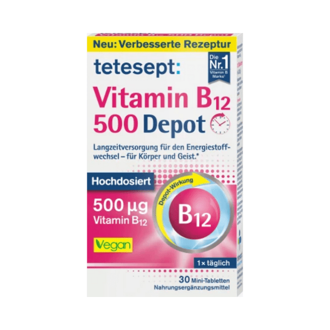 Tetesept Βιταμίνη B12 Depot 500μg 40 κάψουλες, 8,3 g