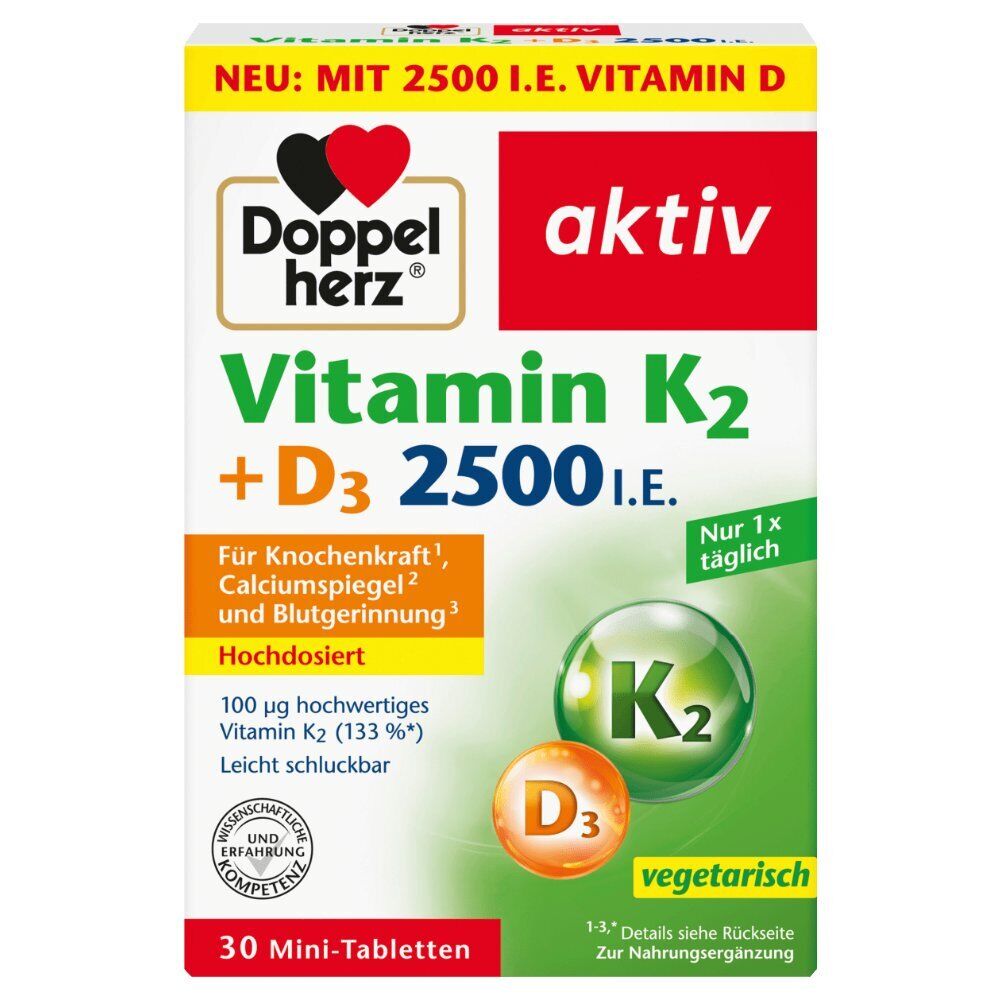 Tetesept Βιταμίνη Κ2 + D3 δισκία 30 κάψουλες, 9,2 g