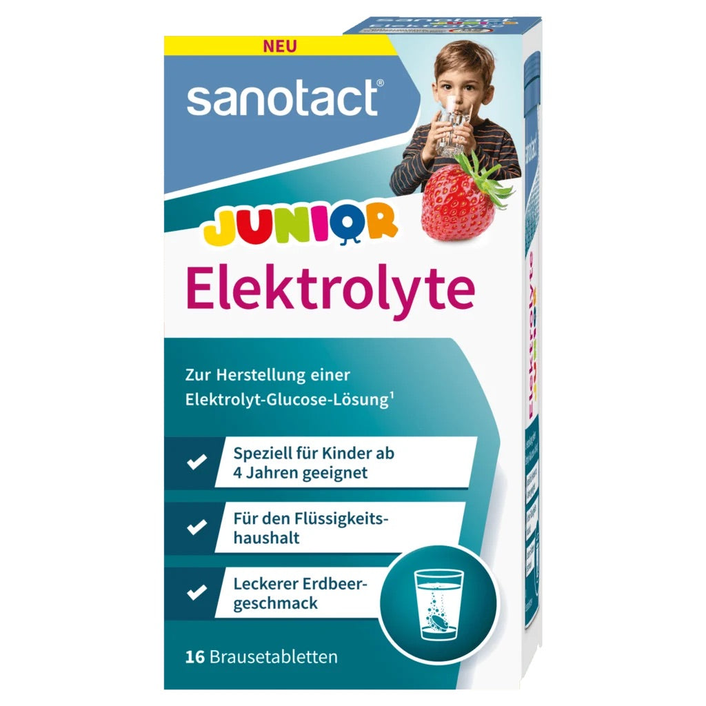 Sanotact ηλεκτρολύτες junior αναβράζοντα δισκία 16 τμχ 65g