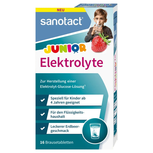 Sanotact ηλεκτρολύτες junior αναβράζοντα δισκία 16 τμχ 65g