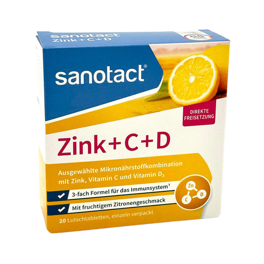 Sanotact Παστίλιες Zinc + C + D 20 τεμάχια, 34 γρ