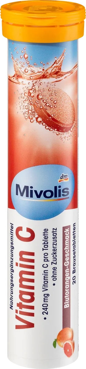 Mivolis Αναβράζοντα δισκία βιταμίνης C, 20 τεμάχια, 82 γρ