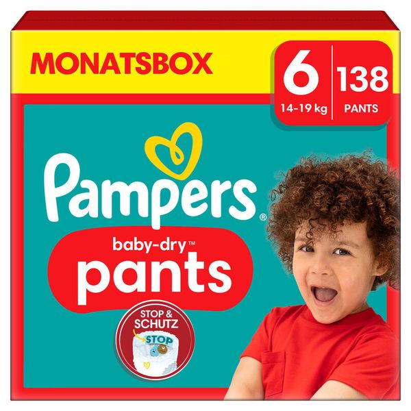 Pampers Βρεφικό βρακάκι Baby Dry Size 6 Extra Large (14-19 kg), , 138 τεμάχια