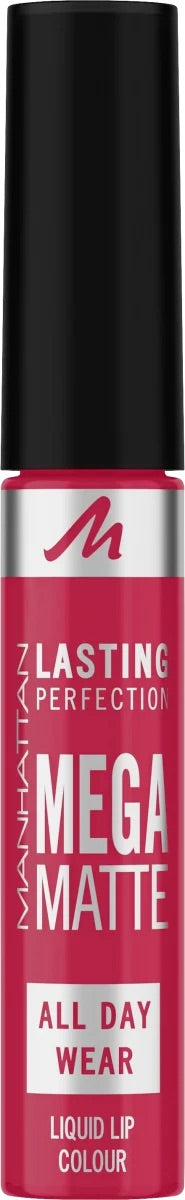 Manhattan Lipstick Liquid Lasting Perfection Mega Matte 910 Fuschia Flush, 7.4 ml