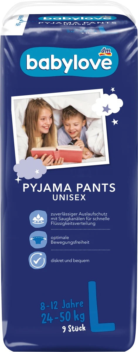 Babylove Pyjama Pants size L, 8-12 years (24-50 kg), 9 pieces