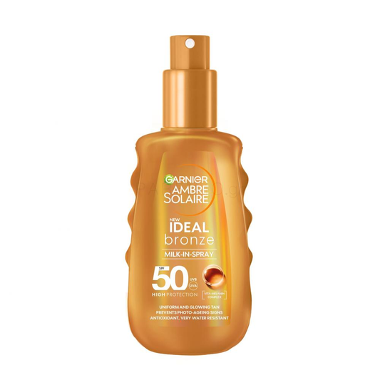 Garnier Αντηλιακό σπρέι ιδανικό bronze milk-in spray, SPF 50, 150 ml