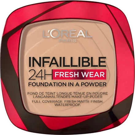 L'oreal Paris Foundation Powder Infallible 24H Fresh Wear 180 Rose Sand, 9 g